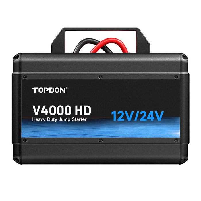 Dark Slate Gray TOPDON V4000 HD Heavy Duty Jump Starter (12V / 24V, 4000A) Vehicle Jump Starters