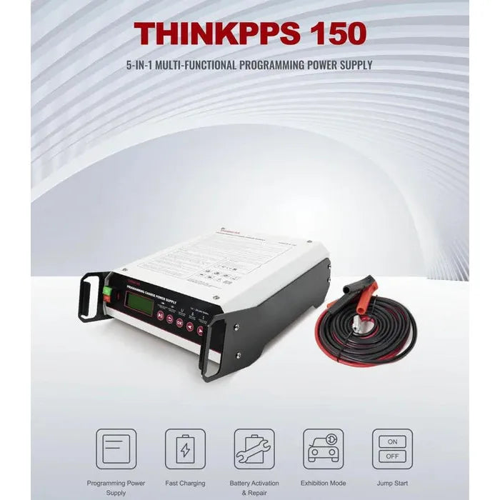 Light Gray THINKCAR Flashing Reprograming Power Supply Vehicle Diagnostic Scan Tool - THINKPPS 150 Vehicle Battery Chargers