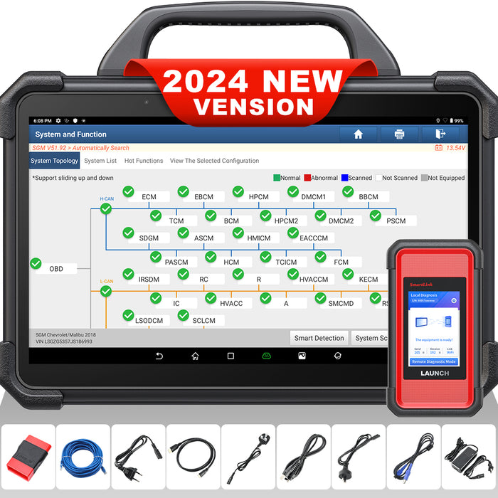 Light Gray LAUNCH X-431 PAD VII Elite Professional Diagnostic Scan Tool, EV Battery Diagnostics & Health Check Diagnostic Scanner