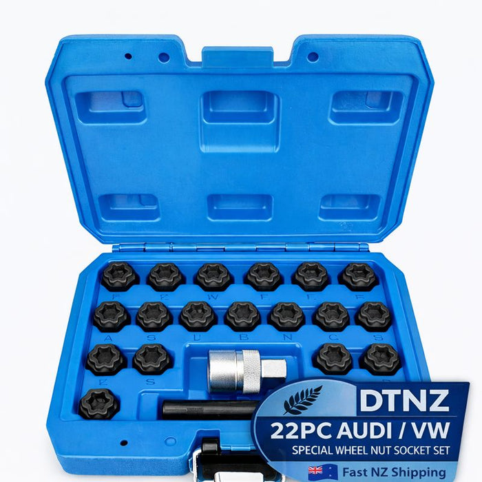 White Smoke DTNZ 22pc Special Wheel Nut Socket Set – Audi | VW Sockets