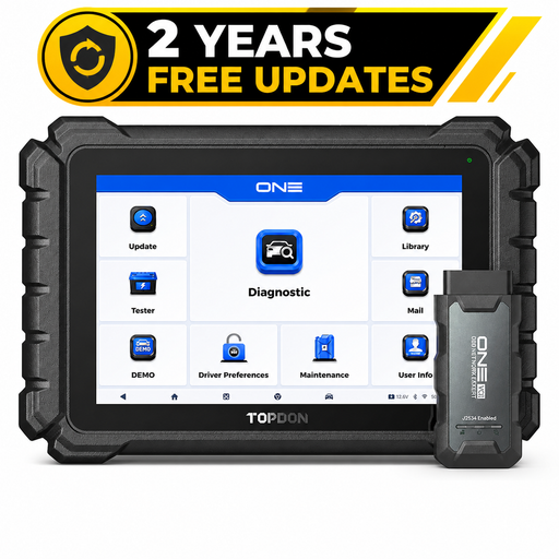 White Smoke Topdon ONE Professional Diagnostic Scan Tool | ECU Coding, Topology & 50+ Services Diagnostic Scan Tool