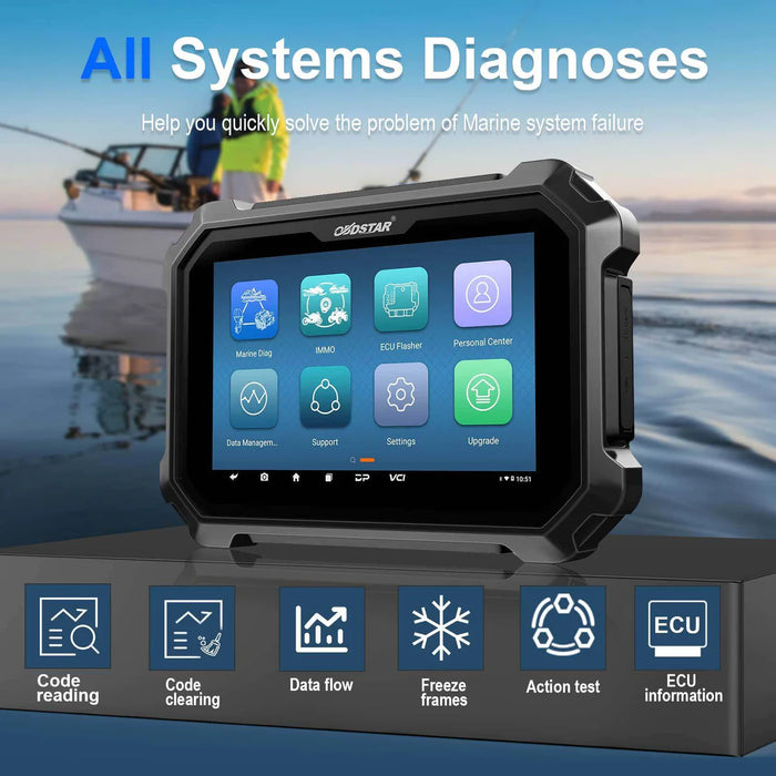 OBDSTAR D800 B Configuration New Generation Device For Marine (Jet Ski/ Outboard/ Inboard/ Generator) Intelligent Diagnosis