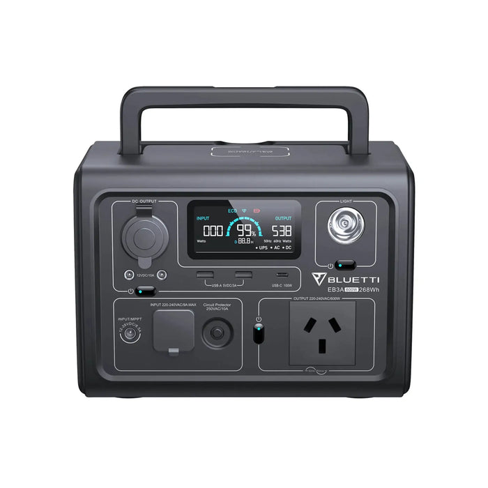 Dark Slate Gray BLUETTI EB3A Portable Power Station 600w | 1200w Surge | 268wh Power Station