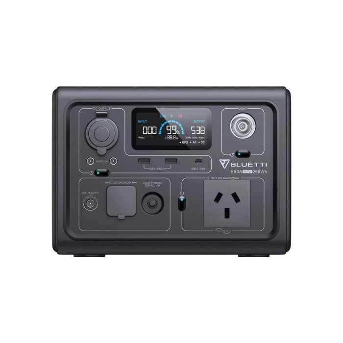Dark Slate Gray BLUETTI EB3A Portable Power Station 600w | 1200w Surge | 268wh Power Station