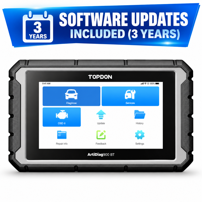 White Smoke TOPDON ArtiDiag900 BT, Diagnostic Scan Tool, Bluetooth, ECU Coding Diagnostic Scanner