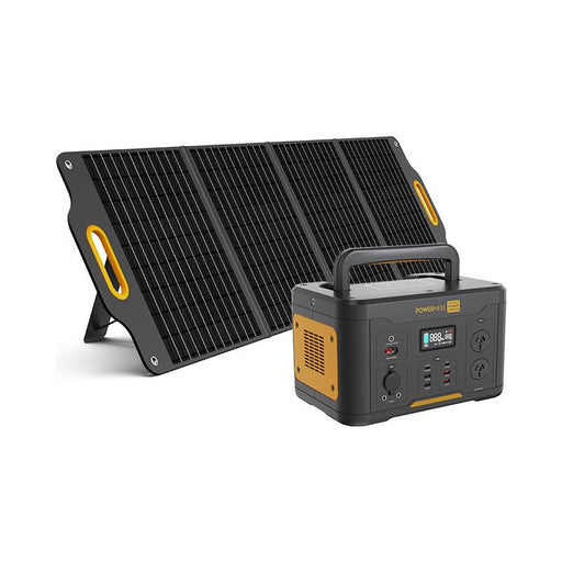 Dark Slate Gray Powerness Generator 1000 Hiker U1000 + SolarX S120 solar generator