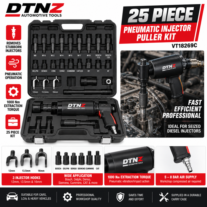 DTNZ 25PC Pneumatic Diesel Injector Puller & Removal Kit