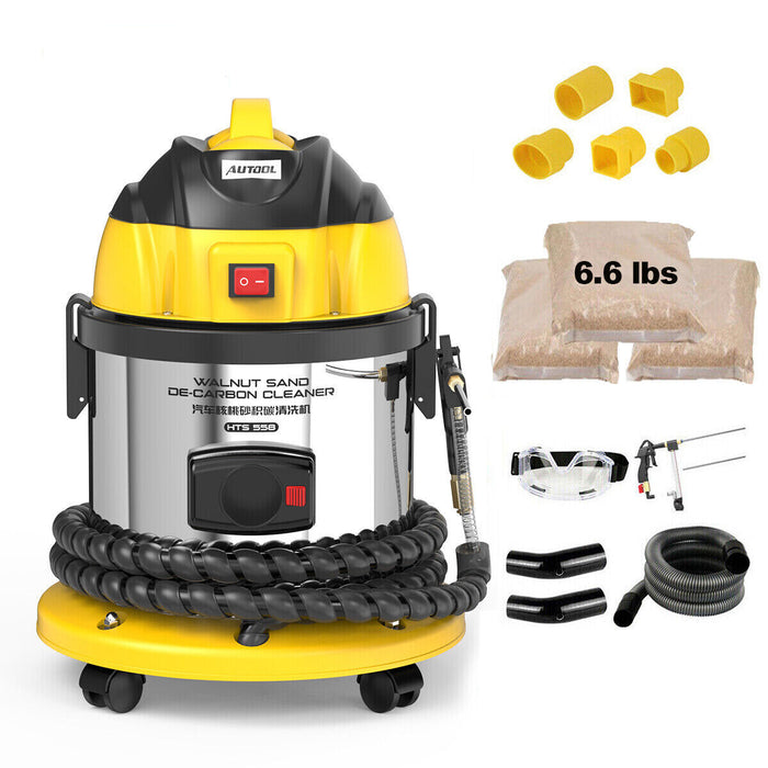 Dark Slate Gray AUTOOL HTS558 – Walnut Sand Blaster Carbon Deposition Engine Cleaner Engine Carbon Cleaning Machine