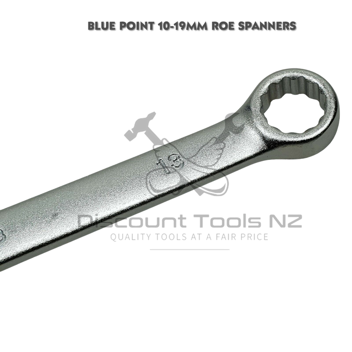 Light Slate Gray Blue Point Combination Spanners 10mm-19mm Ring Spanner Set ROE