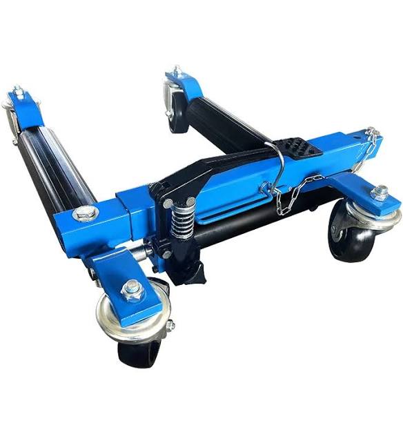 Light Gray DTNZ 2PC 9 Inch Hydraulic Vehicle Dolly Trolley Jack