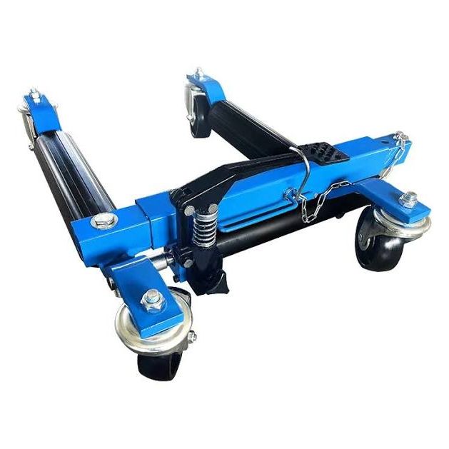 Light Gray DTNZ 2PC 9 Inch Hydraulic Vehicle Dolly Trolley Jack
