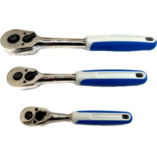 Gray Blue Point Soft Grip Ratchets 1/4", 3/8", 1/2" Tools