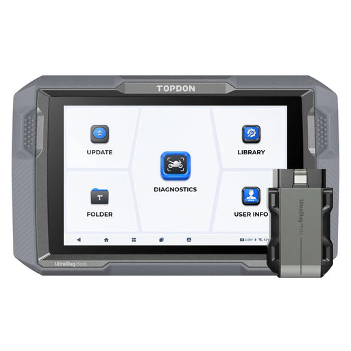 White Smoke Topdon UltraDiag Moto – 8” Wireless Motorcycle Diagnostic Tool with Full-System Coverage Diagnostic Scan Tool