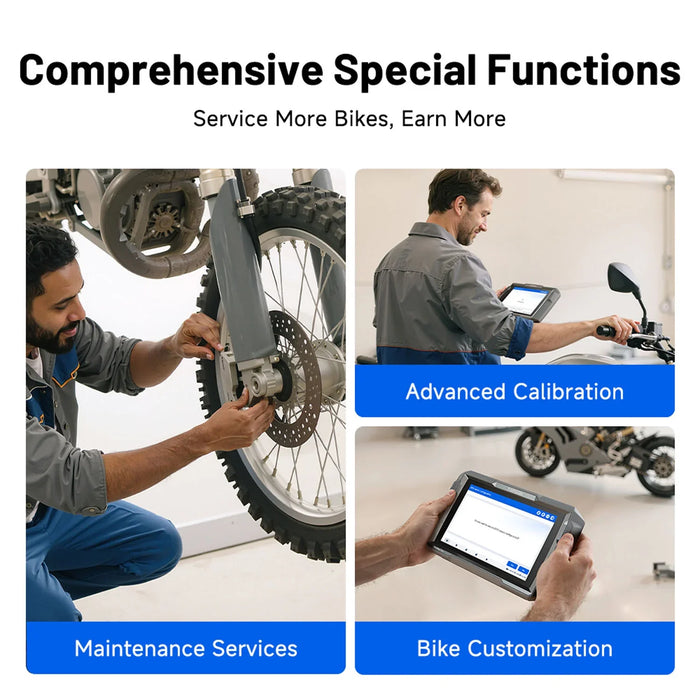 Light Gray Topdon UltraDiag Moto – 8” Wireless Motorcycle Diagnostic Tool with Full-System Coverage Diagnostic Scan Tool