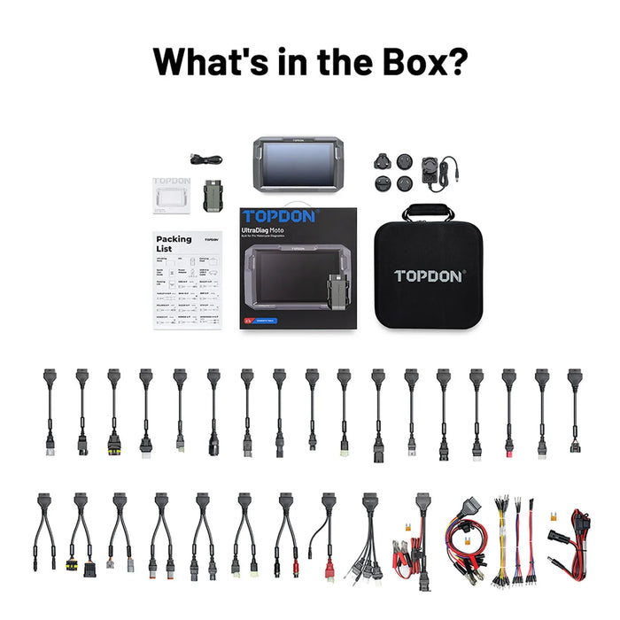 Light Gray Topdon UltraDiag Moto – 8” Wireless Motorcycle Diagnostic Tool with Full-System Coverage Diagnostic Scan Tool