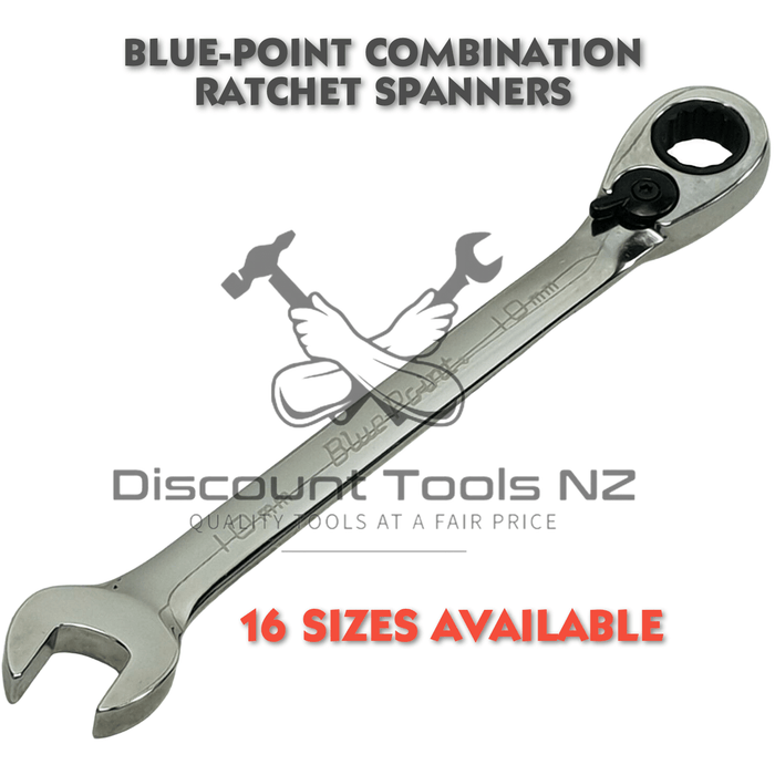 Dark Gray Blue Point Ratchet Combination Spanners 8mm -25mm