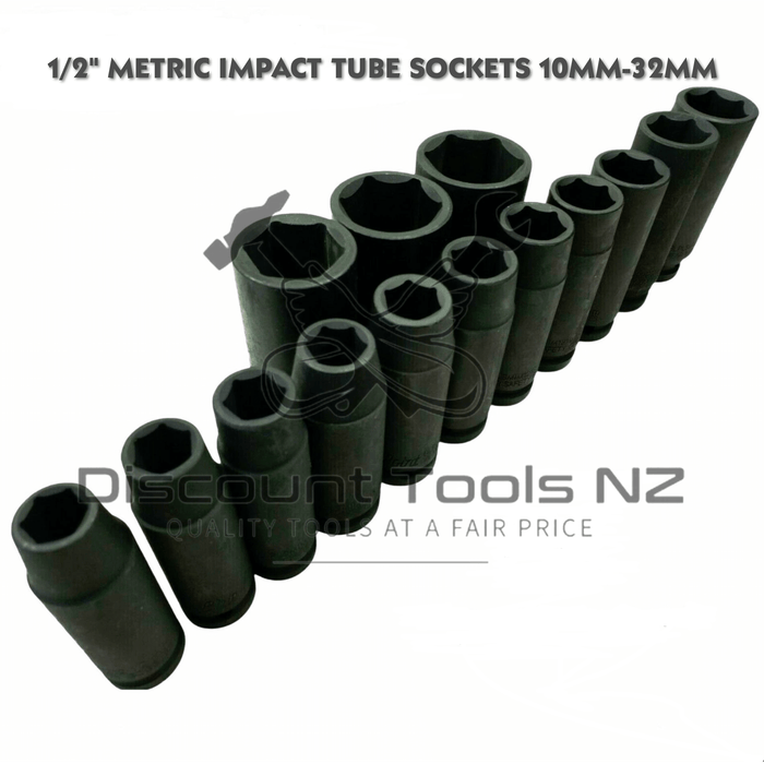 blue point 1/2 metric impact tube sockets 10mm-32mm
