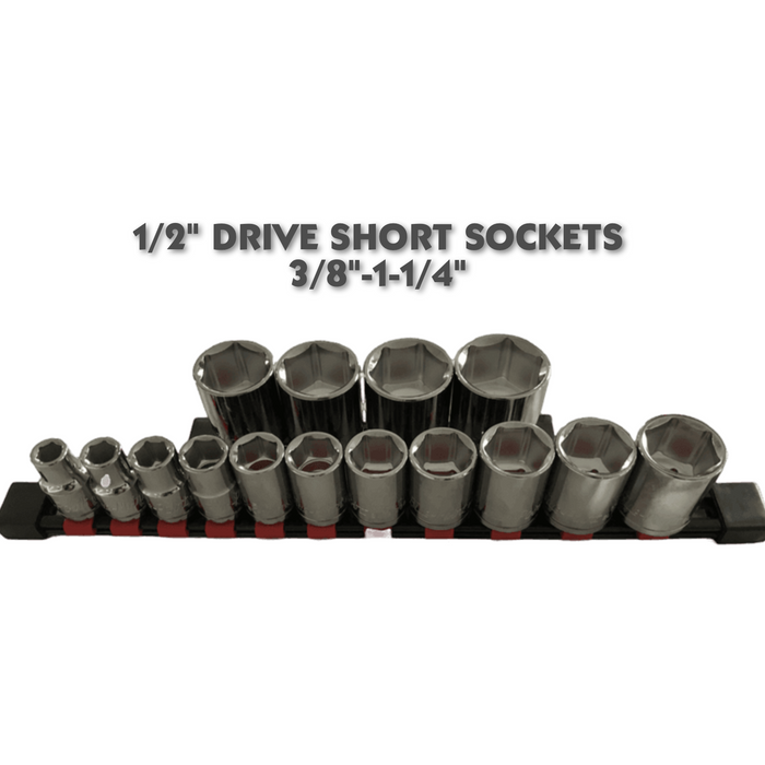 blue point 1/2" drive short sockets 3/8"-1-1/4"