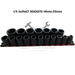 Black Blue Point 1/2" Impact Sockets 10mm-32mm 17 Sockets Sockets