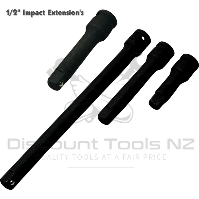 Light Gray Blue Point 1/2" Drive Impact Extensions 3" - 10" Tool Sockets