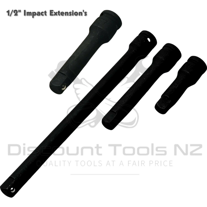 blue point 1/2" drive impact extensions 3" - 10"