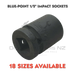 Dark Slate Gray Blue Point 1/2" Drive Impact Sockets, 18 Sizes Available Tool Sockets