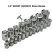 Slate Gray Blue Point 1/2" Short Sockets 8mm-36mm Sockets