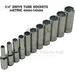 Slate Gray Blue Point 1/4 Drive Tube Sockets Metric 4mm-14mm Sockets