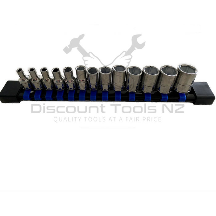 Dark Slate Gray Blue Point Metric 1/4" Drive Short Sockets 4mm-13mm Sockets