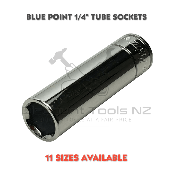 blue point 1/4" drive tube sockets 4-14mm, 11 sizes available