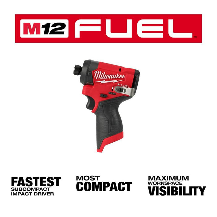 Firebrick Milwaukee M12 GEN 3 M12 FUEL 1/4" Impact Driver (Tool-Only)