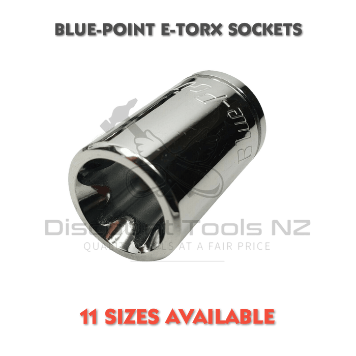 Gray Blue Point 3/8" Drive E Torx Sockets, 11 Sizes Available