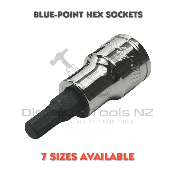 Gray Blue Point 3/8" Drive Hex Sockets, 7 Sizes Available Tool Sockets