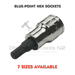 Gray Blue Point 3/8" Drive Hex Sockets, 7 Sizes Available Tool Sockets