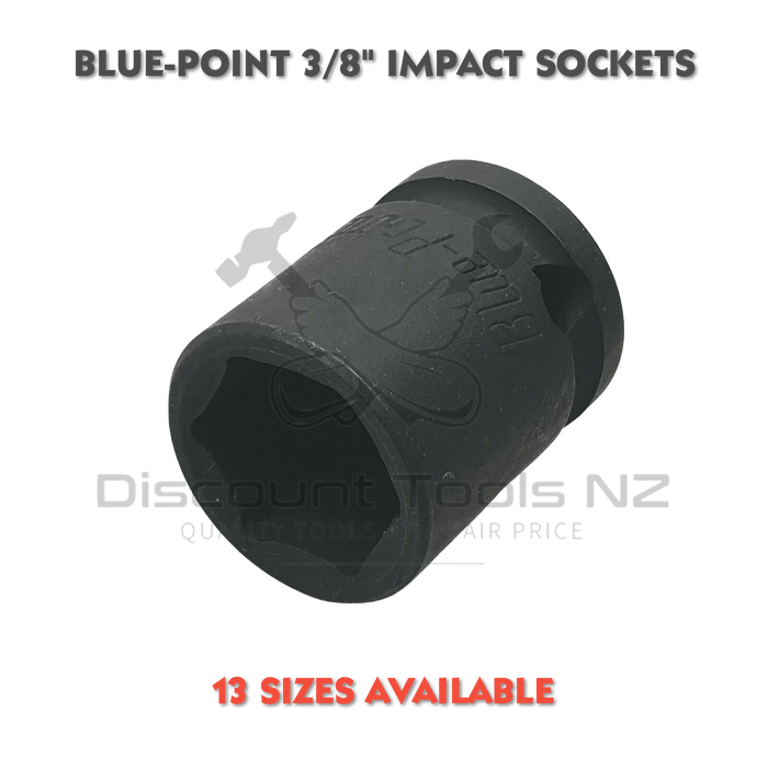 Blue Point 3/8" Drive Impact Sockets, 13 Sizes Available