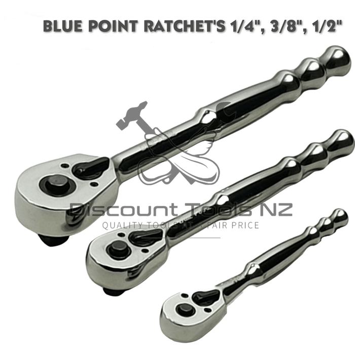 blue point ratchet's 1/4", 3/8" & 1/2" drive