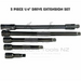 Dark Slate Gray Blue Point 6 Piece 1/4" Drive Extension Set Extensions