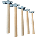 Tan Blue Point Wooden Handle Ball Pein Hammer Set 5 Piece Hammers