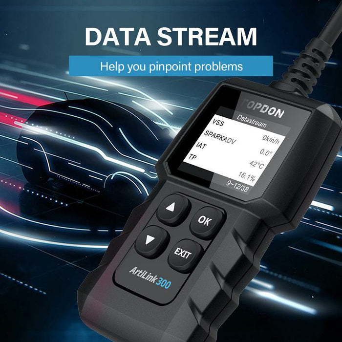 Dark Slate Gray TOPDON AL300 Code Reader Check Engine Light Scan Tool Full OBD2 Vehicle Diagnostic Scanners