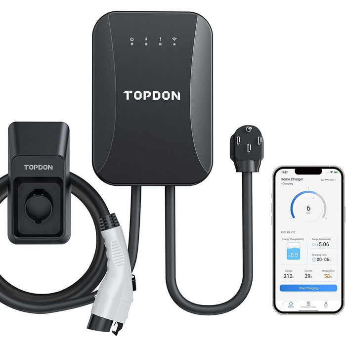Topdon Pulse Q Level 2 EV Charger, Smart Home Electric Car Charger