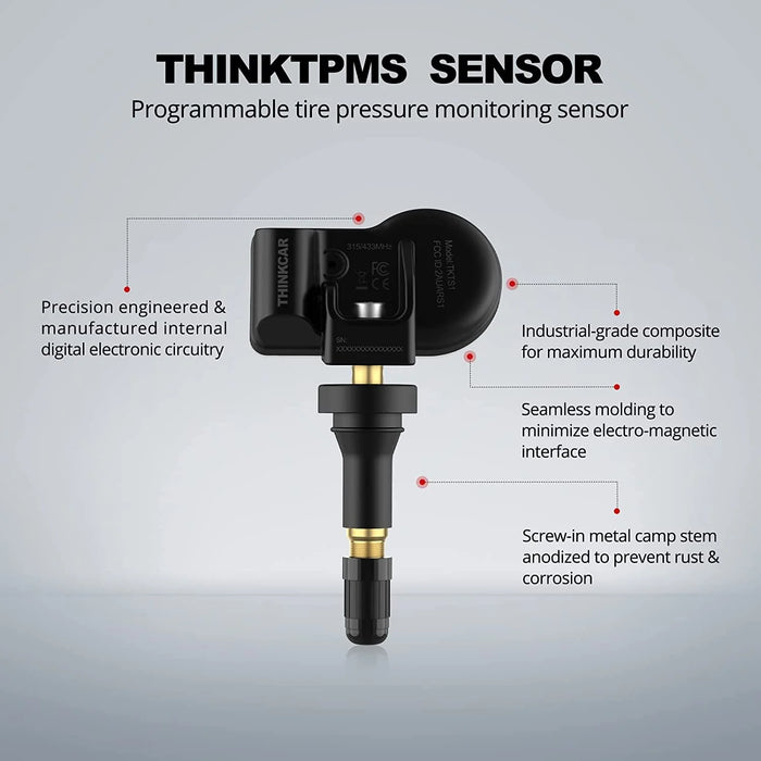 THINKTPMS THINKCAR Universal TPMS Tyre Pressure Sensor 315-433 MHZ