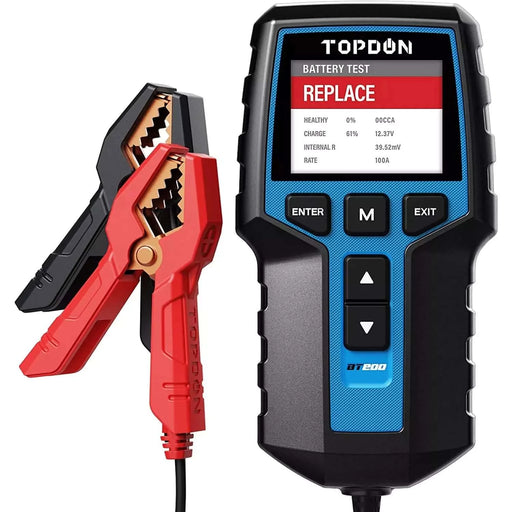 Light Coral Topdon Car Battery Tester 24V 12V Load Tester, 100-2000CCA Vehicle Battery Testers