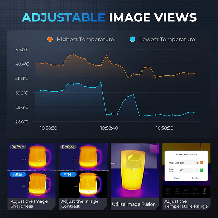 Dark Slate Gray TOPDON TCView Thermal imaging Camera ( Android & IOS) Thermal Camera