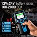 Tan TOPDON Car Battery Tester 24V 12V Load Tester, 100-2000CCA