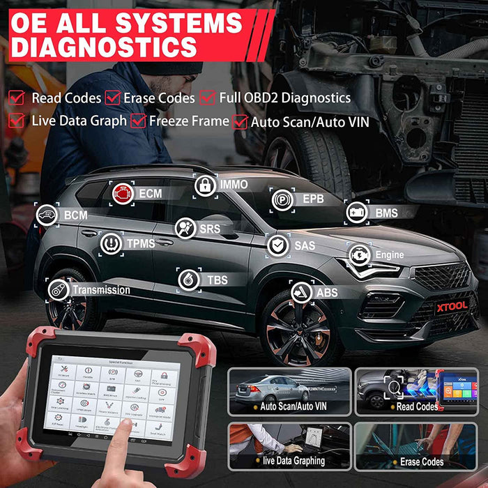Rosy Brown XTOOL X100 PAD PLUS Full System Diagnostic Scan, Key Coding, Odometer Correction