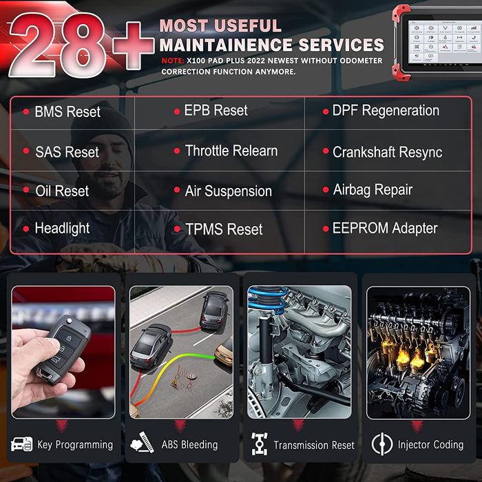 Dark Slate Gray XTOOL X100 PAD PLUS Full System Diagnostic Scan, Key Coding, Odometer Correction Diagnostic Scan Tool