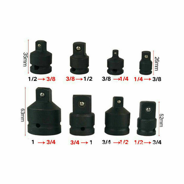 Dark Slate Gray DTNZ 8pc Impact Socket Adaptor Set Socket Sets