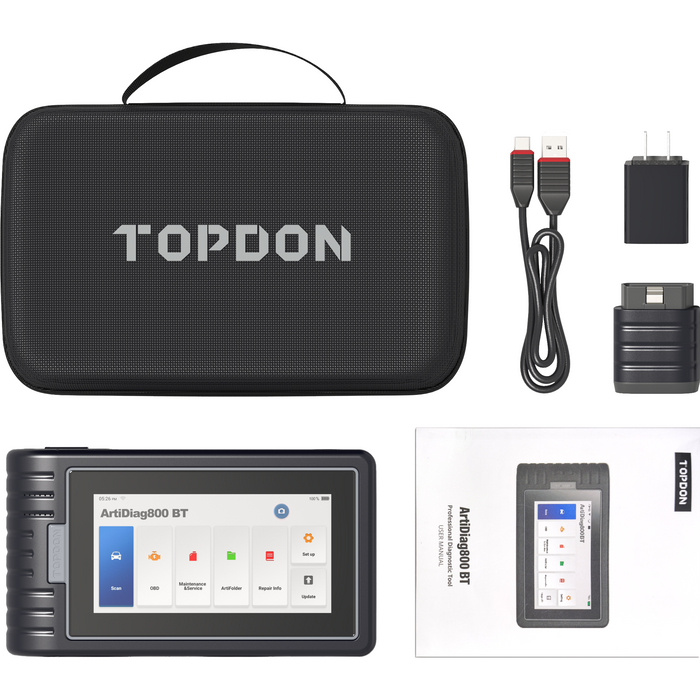 Dark Slate Gray TOPDON Diagnostic Scan Tool Bluetooth ArtiDiag 800BT 2 ( 2024 New Release ) Diagnostic Scanner