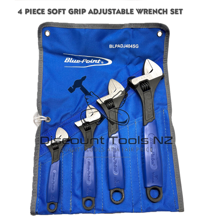 blue point adjustable wrench set, soft grip, 4pcs