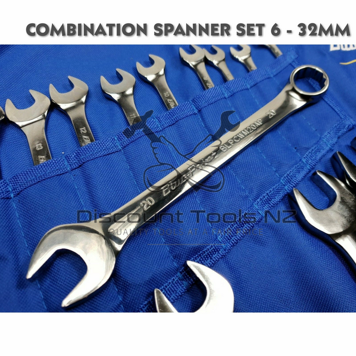 Dark Slate Blue Blue Point Combination ROE Spanner Set 6-32mm Spanners & Spanner Sets
